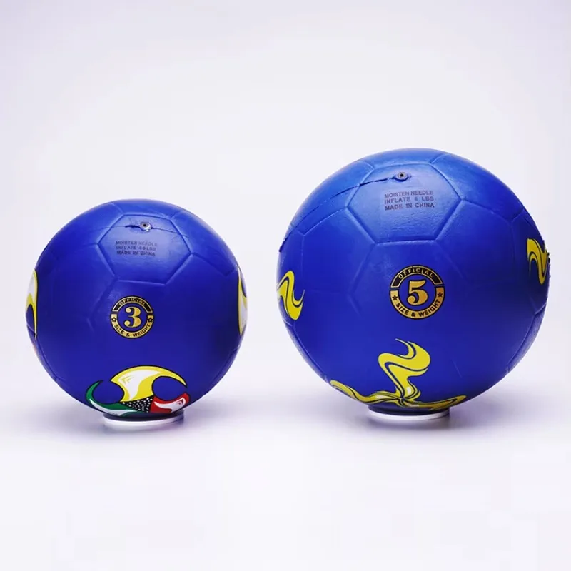 Высококачественный индивидуальный логотип и цвет, размер 3, 4, 5, официальный тренировочный резиновый футбольный мяч для командных матчей