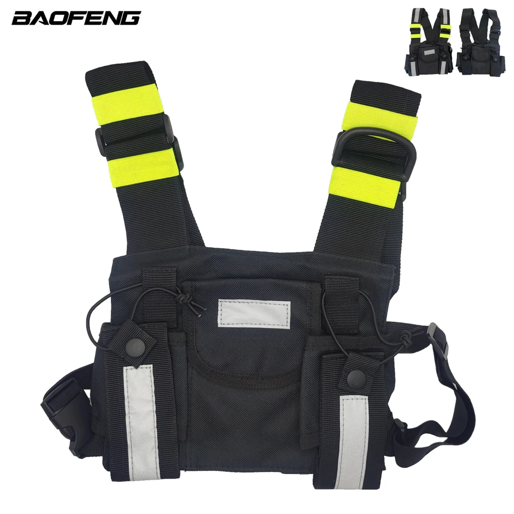 Portable Radio Shoulder Holster Two Way Radio Tactical Chest Harness Holder Bag Vest Rig Walkie Talkies Front Pack Pouch Case