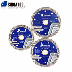 SHDIATOOL 1pc 105/115/125mm Diamond Cutting Disc Superthin Corrugated Teeth Blade Ceramic Marble Granite Circular Saw Cutter