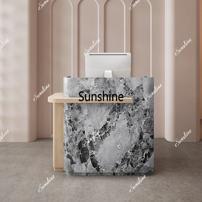 customized Modern Storage Reception Desk Nordic Minimalist Reception Desks Space Saving Recepcion Mostrador Office Furniture