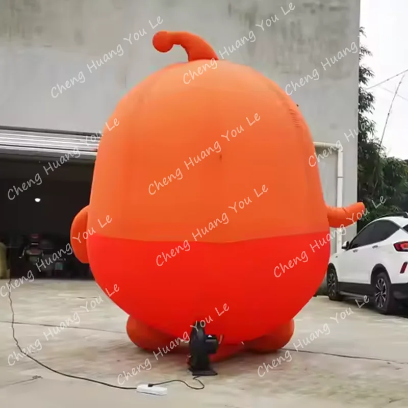 لطيف QQ نفخ الكرتون دمية خضراء عيون كبيرة مخصصة نفخ الكرتون الأحمر Q-النسخة الطابع #5