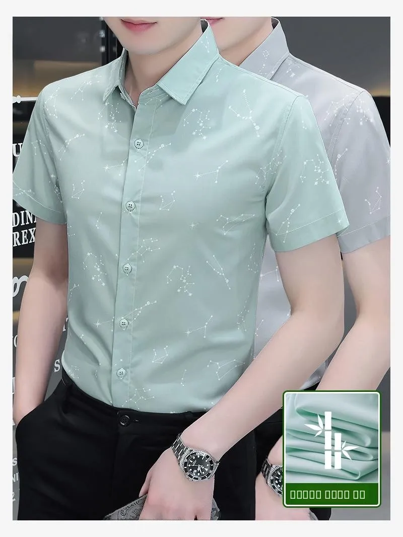 

Легкий летний повседневный топ из бамбукового волокна Ice Silk для мужчин, дышащий, влагоотводящий, модный, городской стиль...