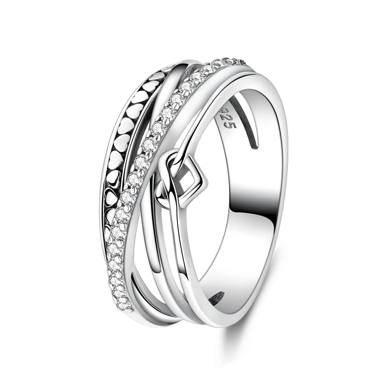 Women's Silver Plated Hollow Evil Eye Ring
