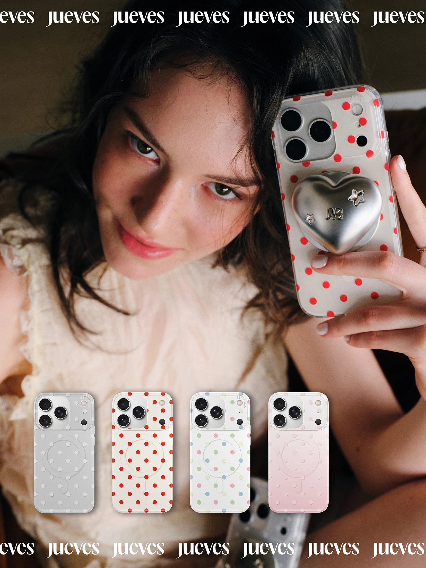 

Jueves Thursday Paris Holiday Polka Dot Color Palette New Color Simplistic Original Mobile Phone Case for iPhone 17 pro...