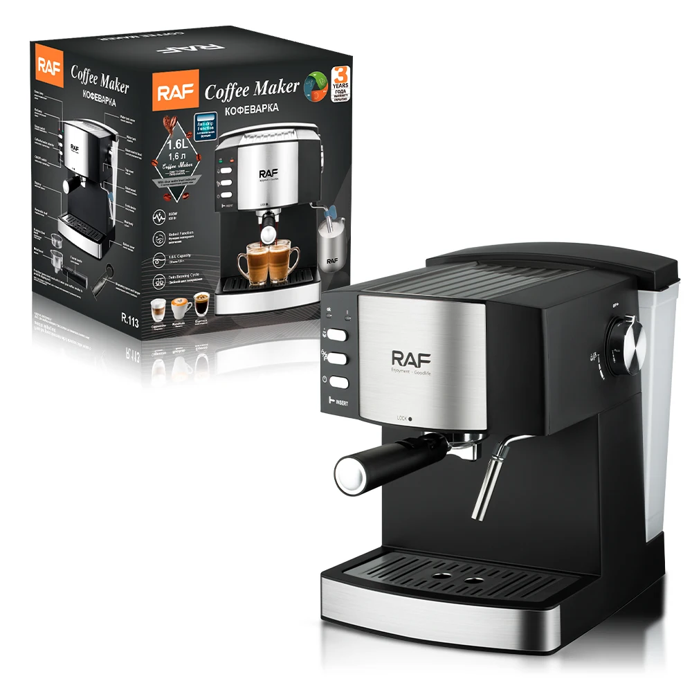 

RAF Reboil Function Smart Filter Coffee Makers And Moka Expresso Machine With Twin Brewing Cycle For Kitchen