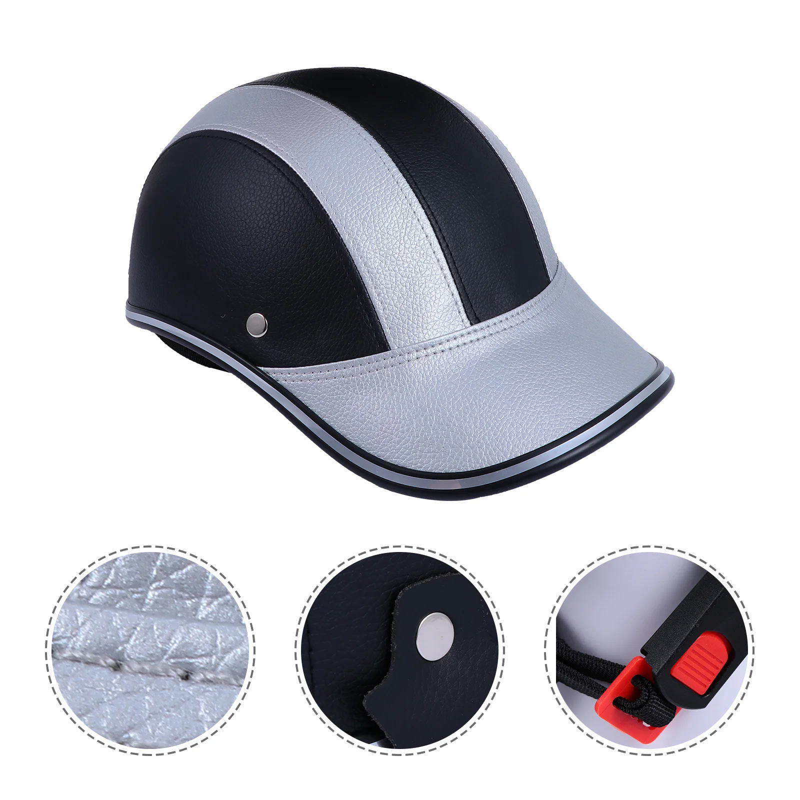 PU Motorcycle Baseball Shape Bright Color Detachable Mesh Cushion Shockproof Outdoor Riding Half Open