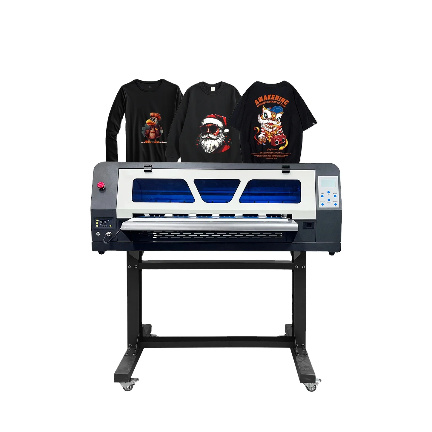 A1 Dtf 60Cm 24 Inch Dual Xp600 Print Heads With Powder Shaker Roll To Roll