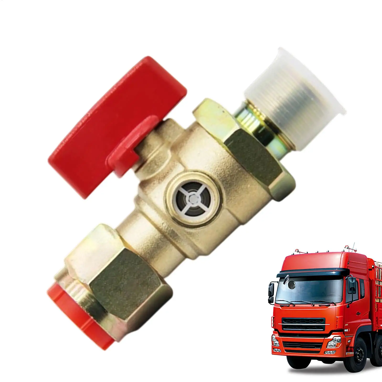 Front Air Brake Valve 150-PSI Brass Leakproof Rustproof Nickel-Plated Automobile Air Brake Cutoff Assembly For Truck Car