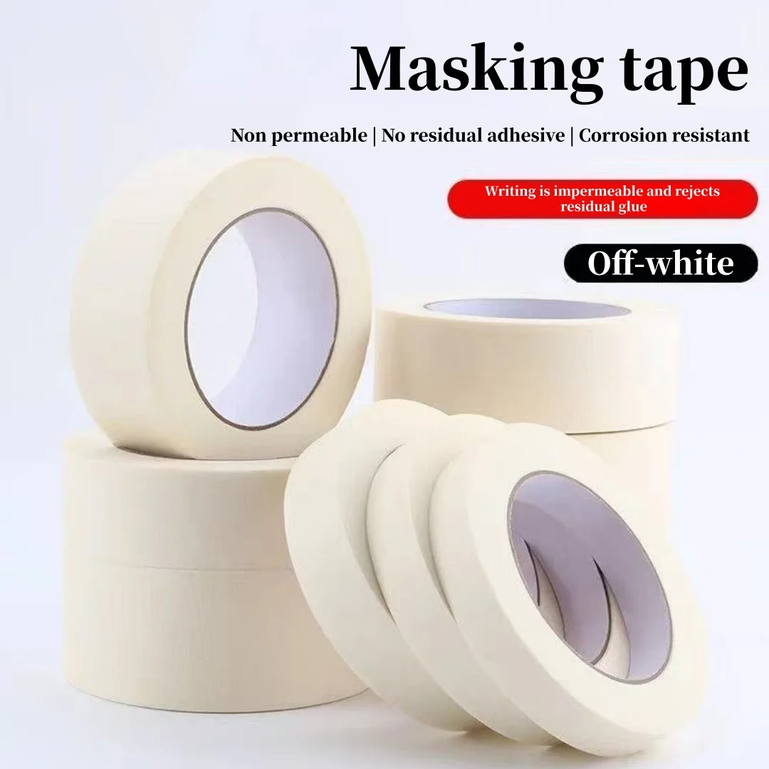 Masking tape, universal bulk masking tape, beige tape used for painting, labeling, packaging, crafts, and DIY projects