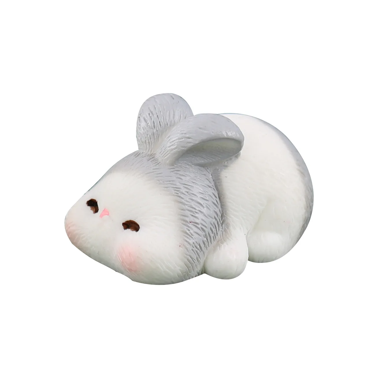 Miniature Rabbit Figurine Landscape Resin Ornaments Cute Cartoon Animal Bunny Craft Ornament Home Desk Decor Statue Easter Decor