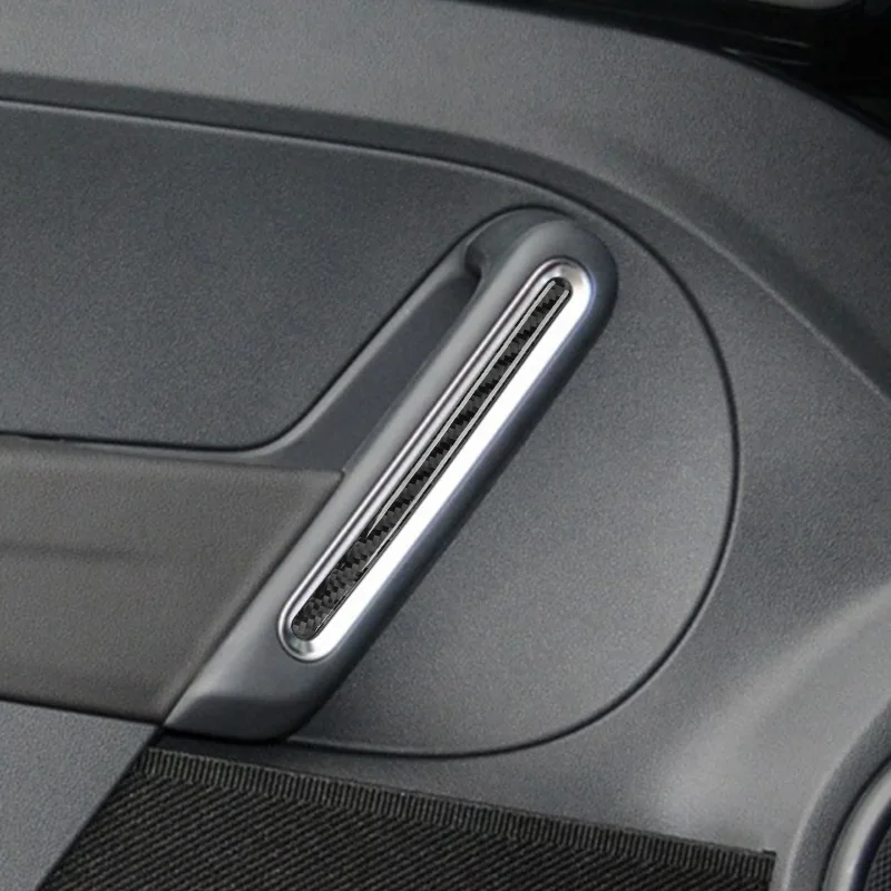 ل 12-19 فولكس فاجن بيتل ألياف الكربون الباب تقليم ملصقات الزخرفية تعديل السيارات الداخلية الملحقات #4