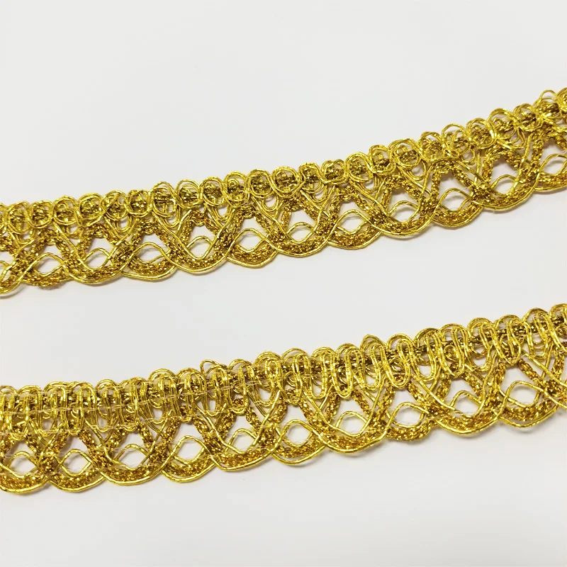 1 Card 20 Yards Metal Trim Gold Trim Sewing Materials Clothing DIY Hair Accessories Belt Accessories Craft Accessories