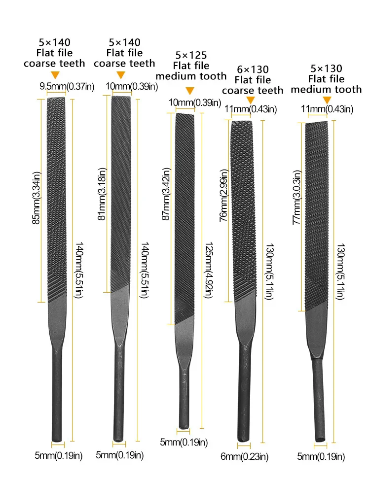 1 stück Pneumatische Datei Klinge Kolben Luft Säge Pneumatische Datei Werkzeug Flache/Runde/Dreieck Datei Für pneumatische Werkzeug – Detail 6