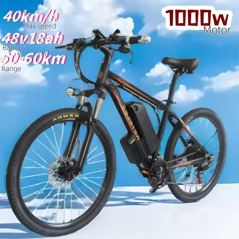 

Electric bicycle KETELES K820 1000W Motor 48V18AH Battery 26 Terrain tires Adult E-bike Mountain cross country electric bicycle