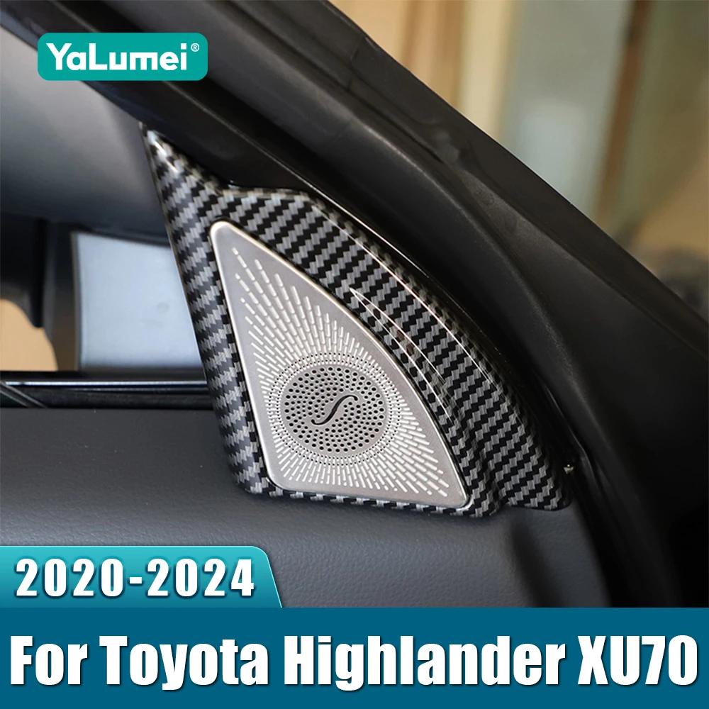 

Для Toyota Highlander XU70 Kluger Hybrid 2020 2021 2022 2023 2024 ABS автомобильная стойка треугольная аудио стерео динамик безель крышка