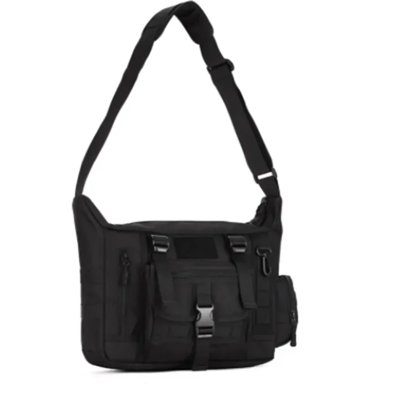 Imagem -04 - Bolsa Mensageiro Impermeável para Homens Bolsa de Ombro Tática Sling Grande Capacidade Travel Bolsa Preto e Marrom