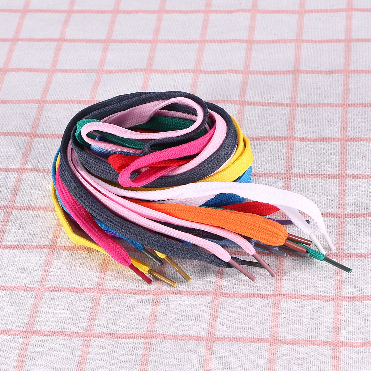 

12 Pairs Rope Replacement Flat Shoelaces Simple Shoe Laces Lace for Sports Shoes Boots Sneakers Skates (Mixed Colors)