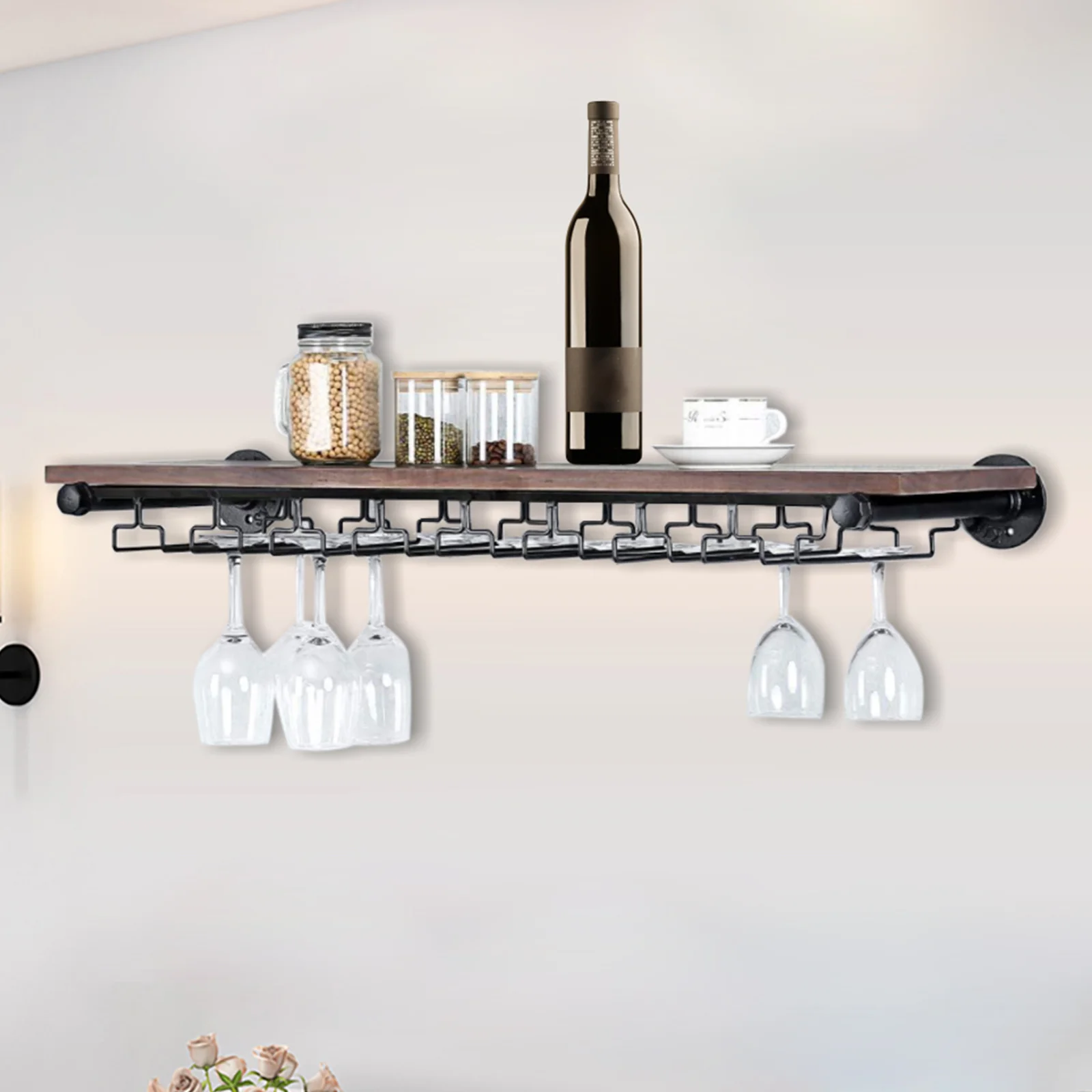 

Настенное крепление, винная стойка, витрина для хранения вина, сосновая древесина, краска для выпечки, открытая структура, домашнее просторное хранилище, прочная несущая способность