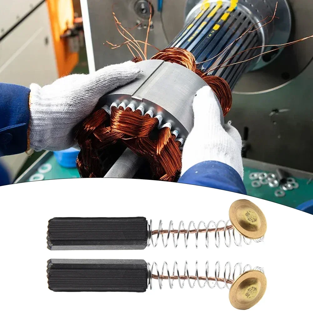 10 pezzi Mini spazzole di carbone pezzi di ricambio trapano smerigliatrice elettrica sostituzione per motori elettrici accessori per utensili rotanti