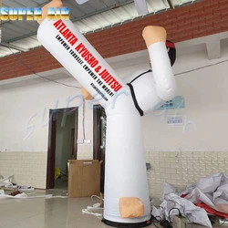 Free standing character man model balloon inflatable Taekwondo kicking boy with logo for advertising