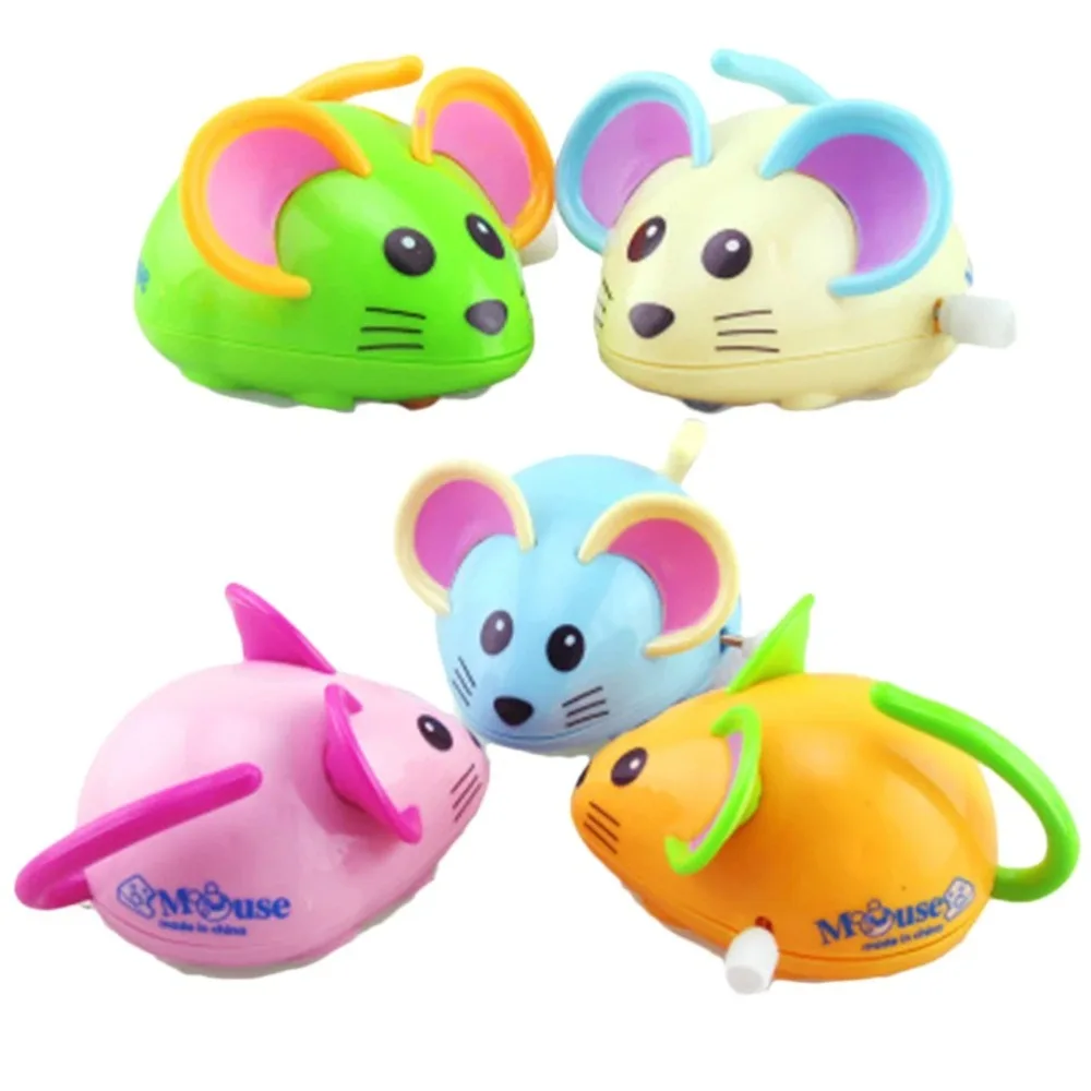 Jouet mécanique en plastique amusant, petite chaîne de course, souris, jouet oscillant, jouet mécanique intéressant, ornement de bureau