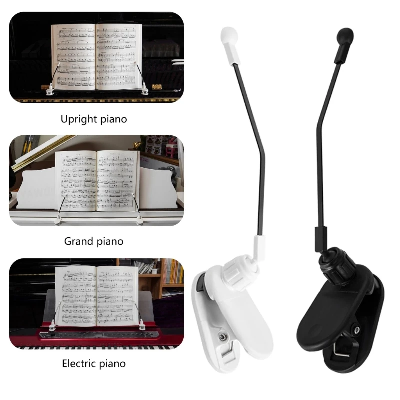 

Portable Piano Music Book Clip Adjustable Piano Page Holder Piano Score Press Music Page Holder Clip Piano Accessories .A5KC