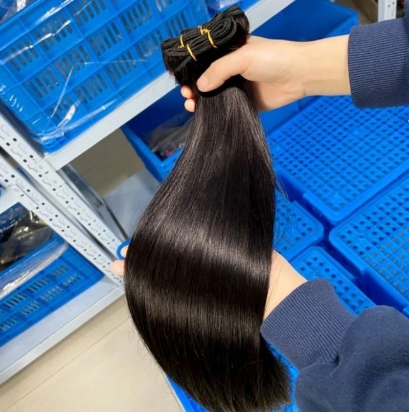 Bundel rambut manusia lurus Ali Queen 3 buah bundel rambut Virgin Brasil dengan 4X4 ekstensi rambut penutupan renda jalinan gratis bagian Wig