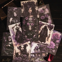 Yoofun 30 Sheets Gothic Tale Vintage Dark Style Character Collage Material Paper Creative DIY Junk Journal Background Paper