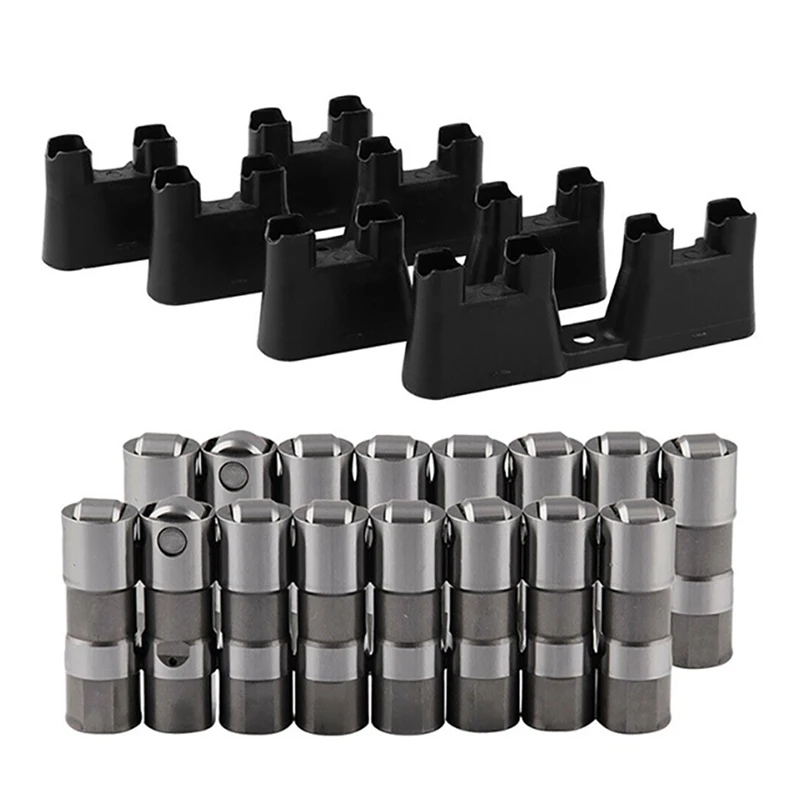 

16Pcs Hydraulic Roller Lifters 4 Pcs Guides Trays For GM LS1 LS2 For Chevy Silverado Cadillac Pontiac GMC Buick 12499225