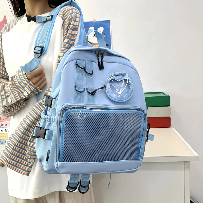 2025 New Large Capacity Mochila Student Canvas Mochilas Mujer Ita Backpack Women Laptop Zipper Bolsa Casual Travel Bags