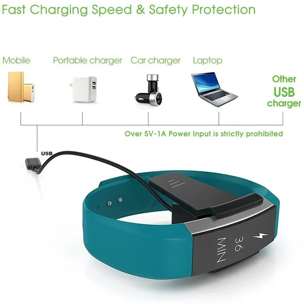 Cable de carga USB rápido de reemplazo para Fitbit Alta Tracker