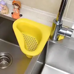 Kitchen Drain Basket Household Hangable Sink Rack Garbage Filter Drain Basket Kitchen Tools Mesh Strainer Basket Sink Strainer