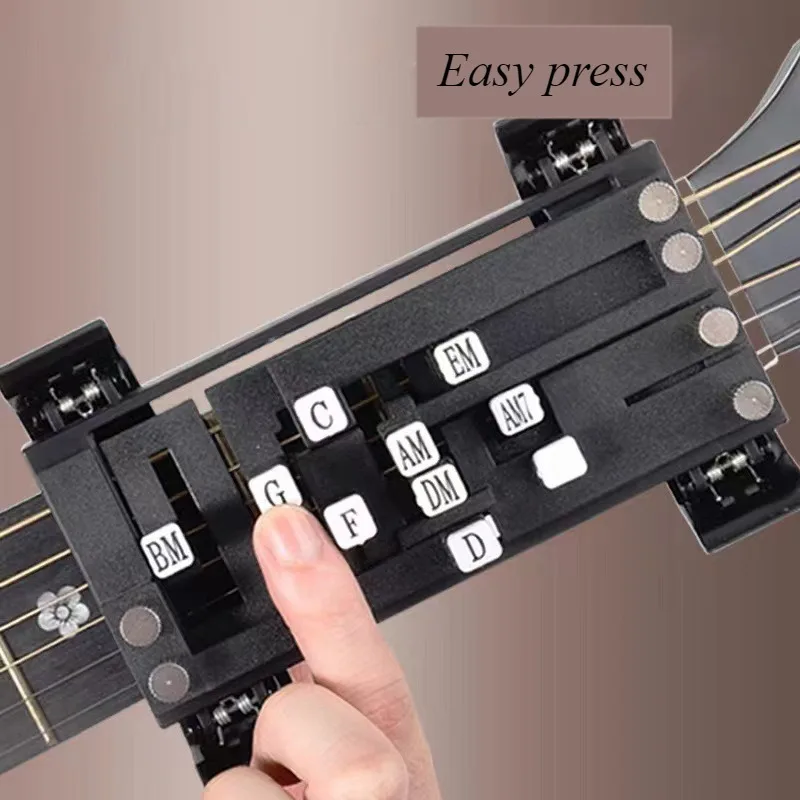 

Guitar Aid Play Folk Guitar Beginner One-key Chord Automatic Transmission Chord Drill By String Guitar Parts Easy Convenience