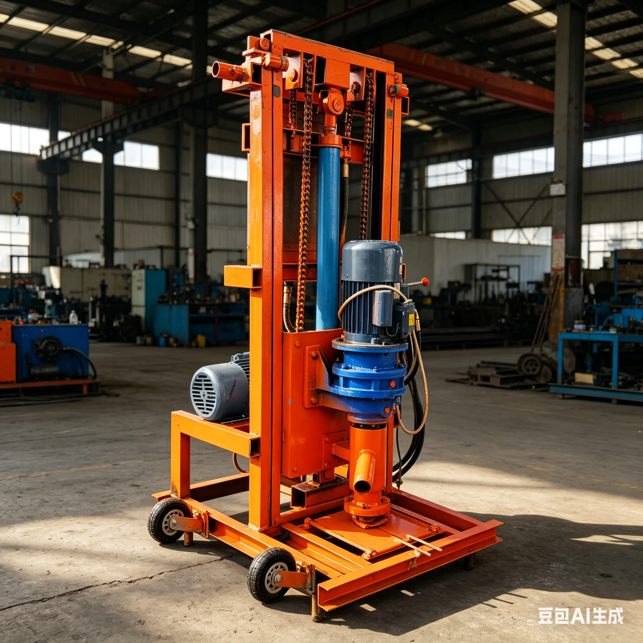 

Customized RLD-100E 100m Hydraulic Handheld Light-duty Portable Drilling Rig for Household Water Wells
