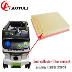 496170 Dust Collector Filter Element for FESTOOL CT26/36 - High Efficiency Yellow Non-Original Air Dust Filter Accessory