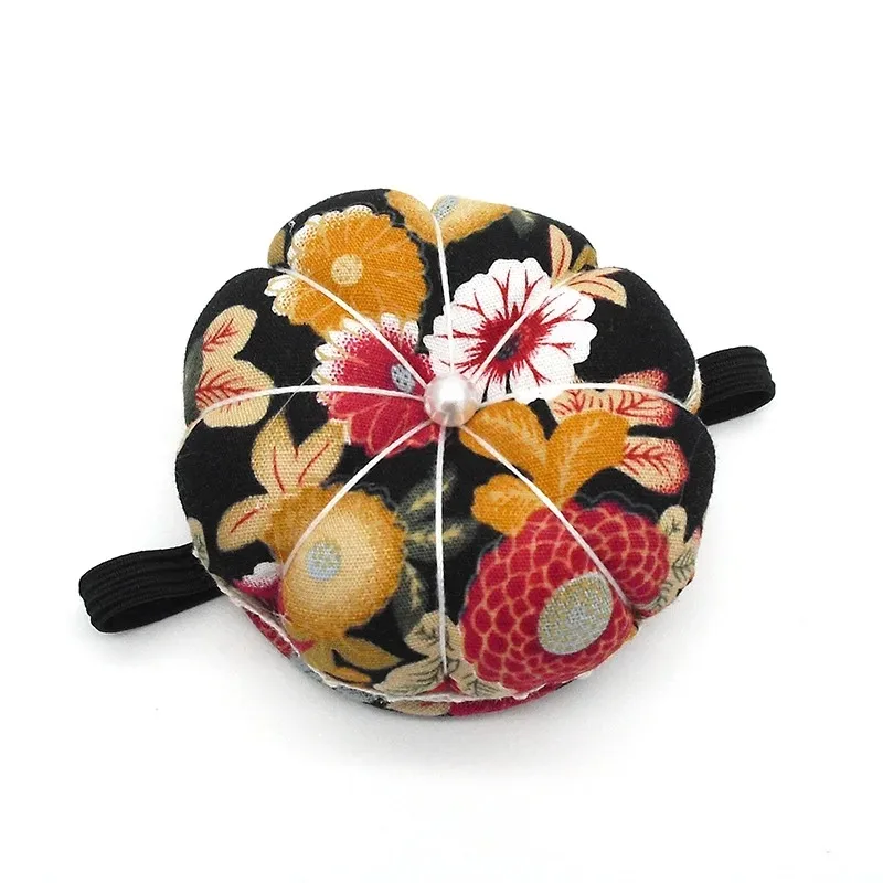 2026 Random Color Pumpkin Shape Needle Pin Cushion Holder Sewing Kit DIY Craft Sewing Pin Elastic Wrist Band Pincushions2026