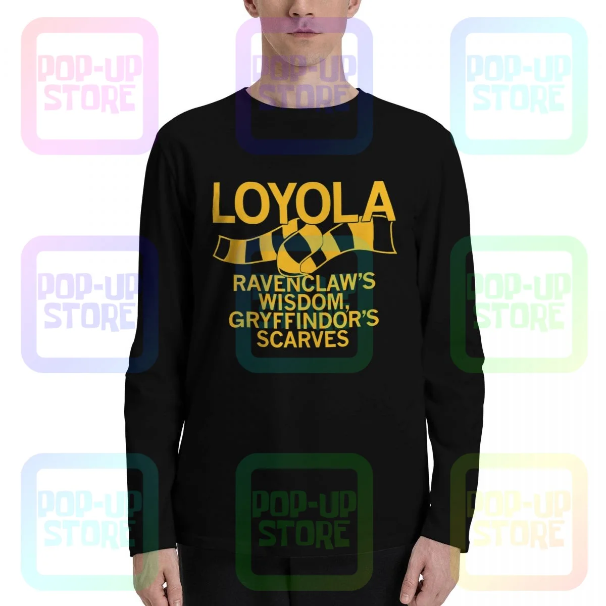 Loyola Ravenclaws Wisdom Gryffindors Scarves Long Sleeve T-Shirts T-shirt Tee Vtg Style Hot Deals Best Seller