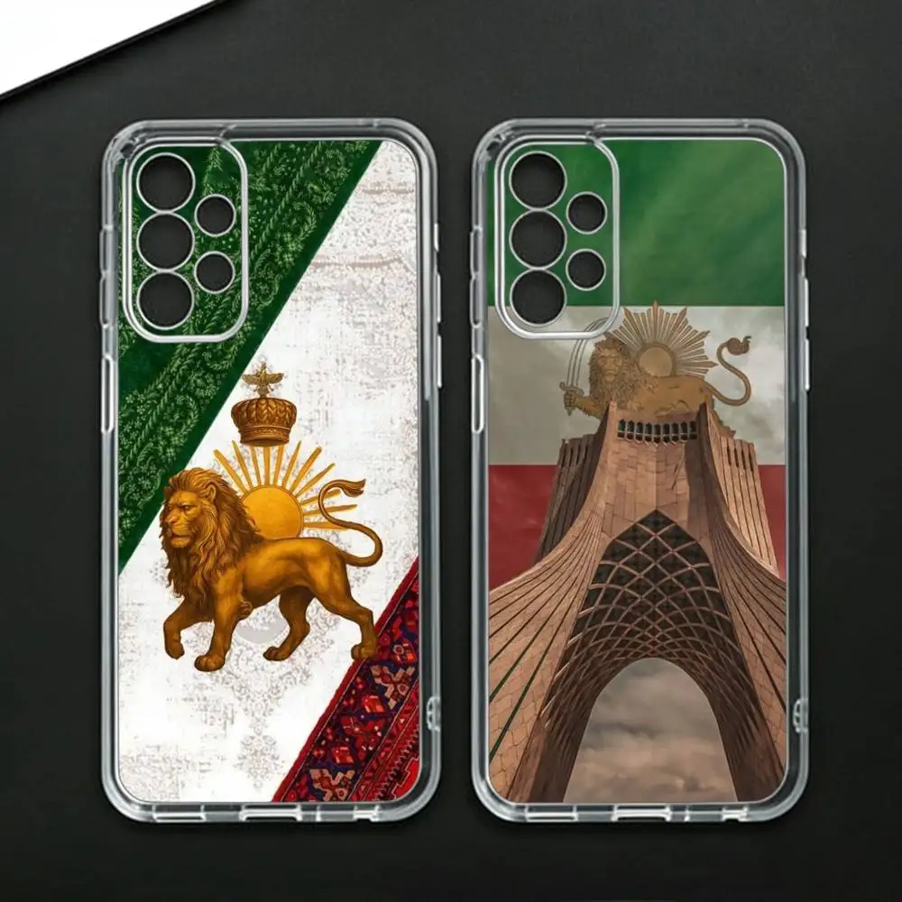 Lion Flag of Iran  Phone Case For Samsung Galaxy A71,A70,A52,A51,A40,A30 Transparent Cover