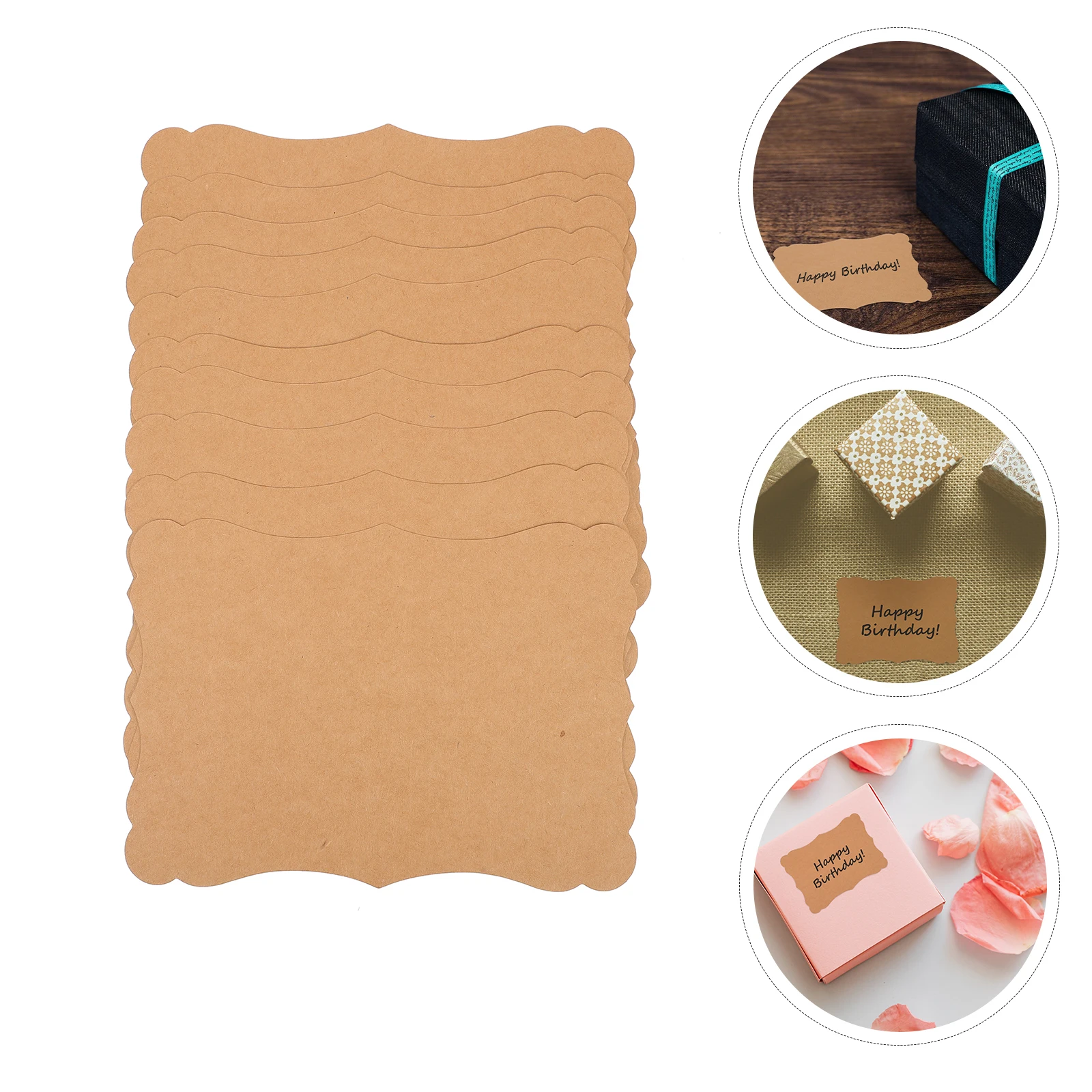 

10Pcs Quality Kraft Paper Birthday Cards Simple Handwritten Invitations Note Paper