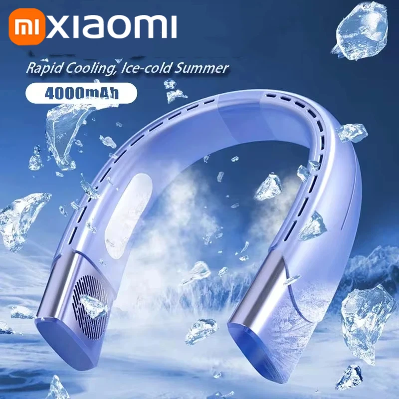 

Xiaomi Digital Display Neck Fan Rechargeable Portable Wearable Cooling Air Cooler USB Electric Fans For Outdoor Sports Travel