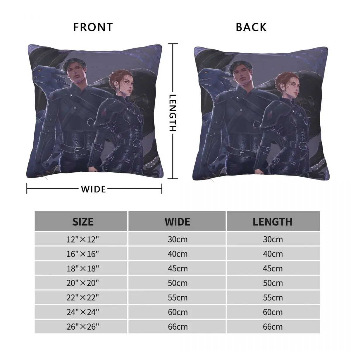 Fourth Wing Violet Xaden Pillowcase Polyester Linen Velvet Pattern Zip Decorative Pillow Case Home Cushion Cover Wholesale 45x45
