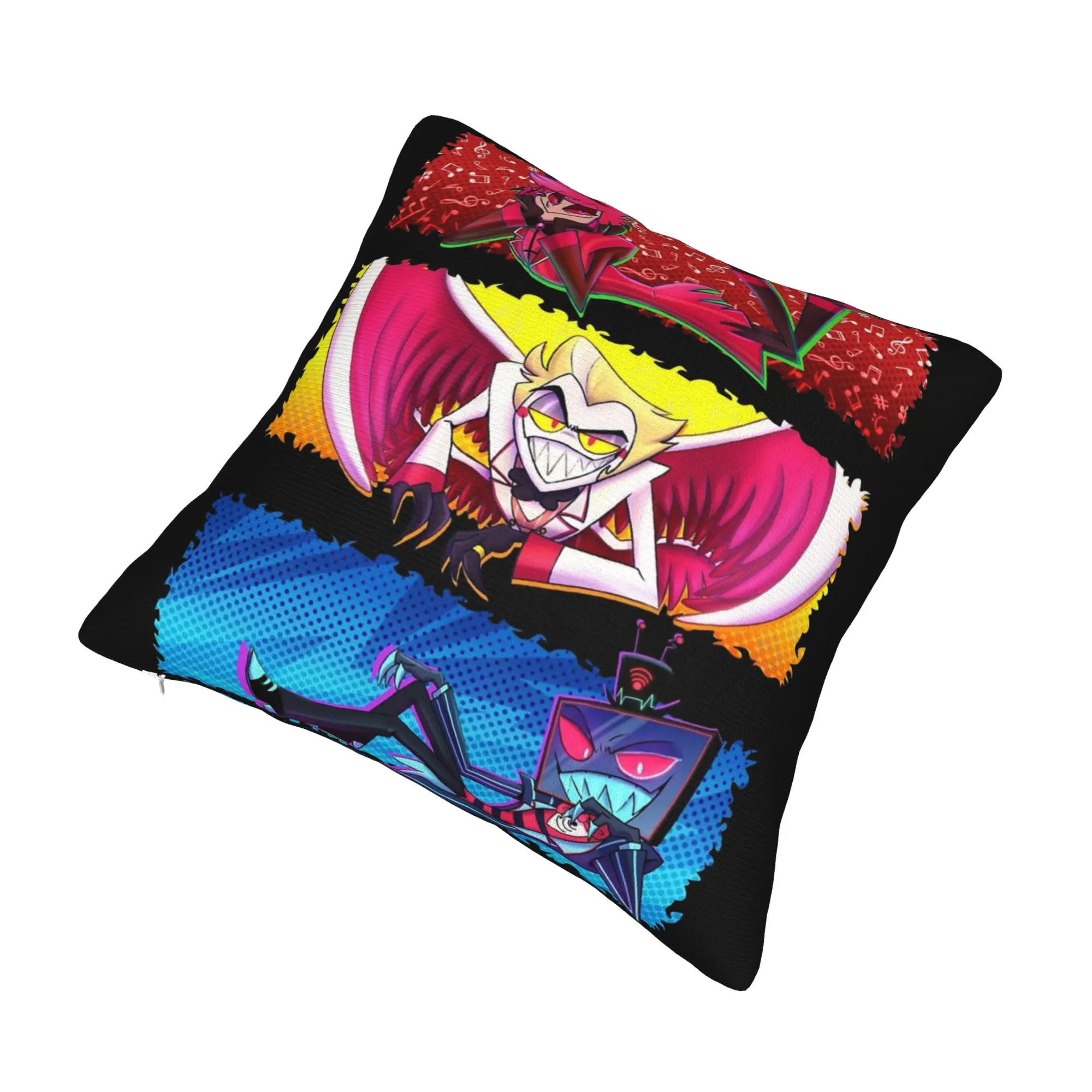 Alastor Lucifer Vox Hazbined Hoteled Pillowcase Printed Polyester Cushion Cover Gift  Pillow Case Cover Home Square 40*40cm