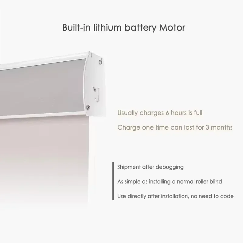 Ready-Made Electric Motorized Roller Blinds Home Balcony Hotel Remote Control System Convenient Built-In Slats Shades