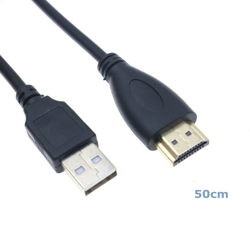 High Quality For Smart Device Laptop Power Cable HDMI-compatible Cable Male HDMI-compatible to USB 2.0 Power Cable