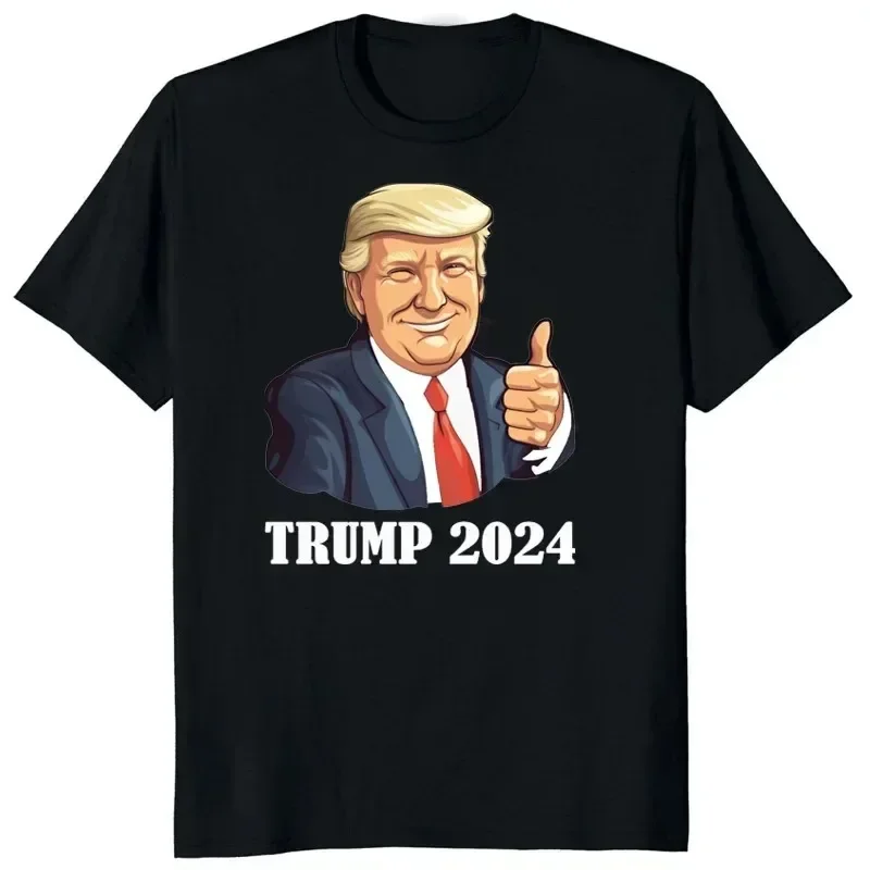 

Cute Women T-shirt Trump 2024 Graphic Print Short Sleeve T Shirt Funny Summer Streetwear Female Clothing Unisex Y2k Clothes Tops