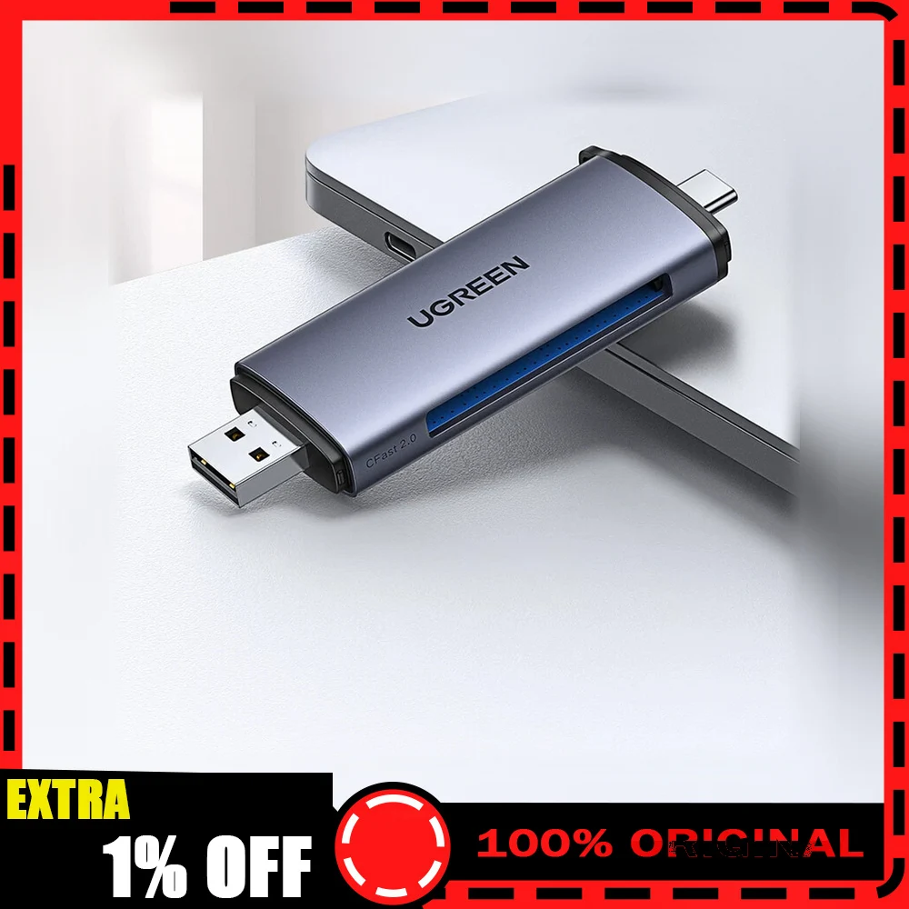 UGREEN 50906 CM517 USB CFast Card Reader USB Type C Dual Interface Memory Card Adapter for Computer Laptop