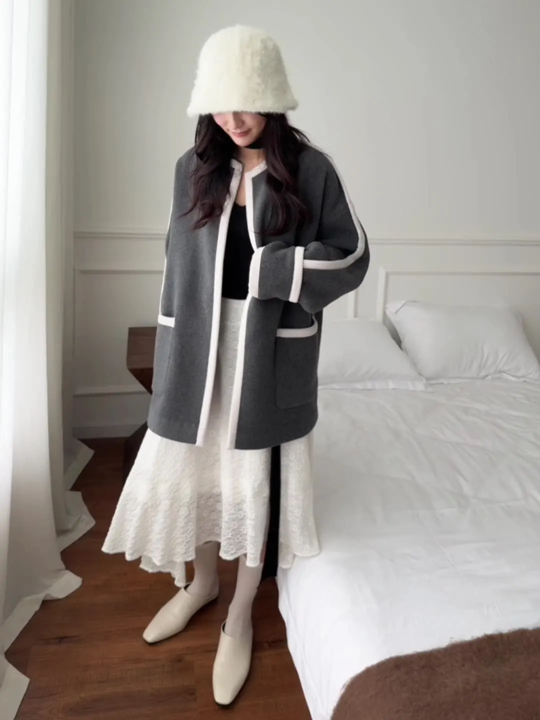 

Women's Cardigan Thicker Oversize Long Cashmere Hoodie 100% Cashmere Hoodie Sweater for Women