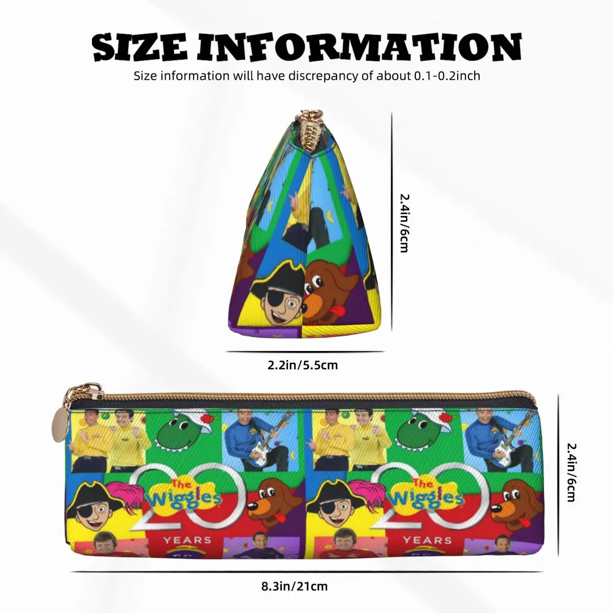 The Wiggles-estuches para lápices de banda musical, almacenamiento de bolígrafos, suministros de papelería, caja de bolígrafos de gran capacidad, bolsa de lápices para niños