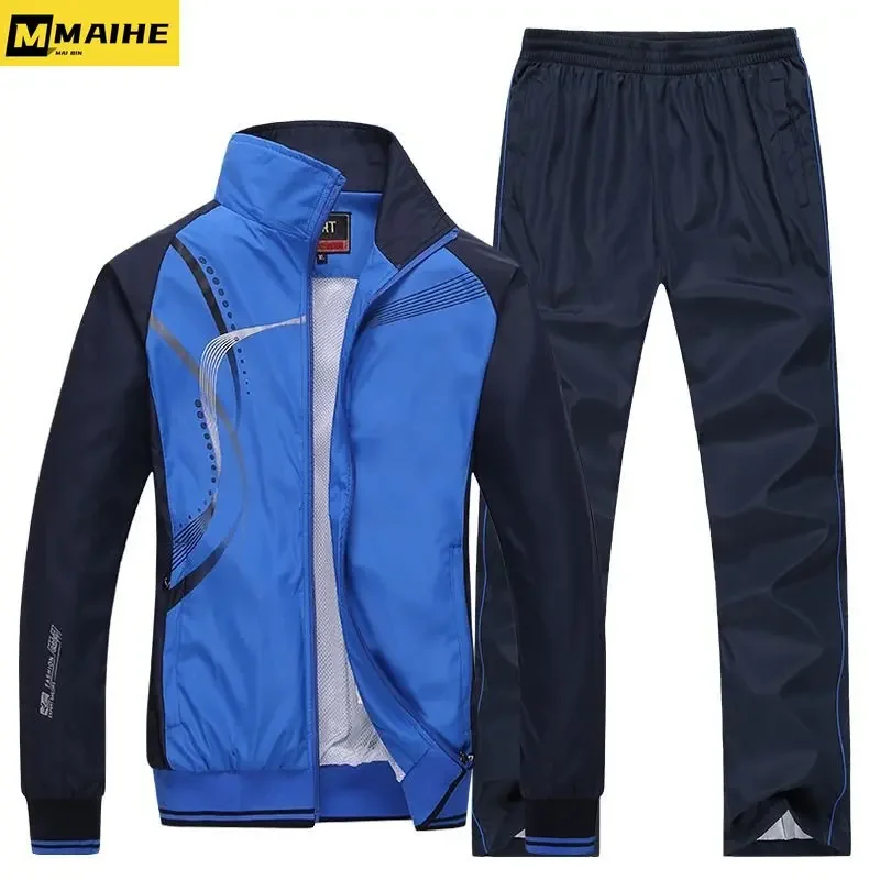 Men\'s Sportswear New Spring Autumn Tracksuit High Quality Sets Jacket+Pant Sweatsuit Male Fashion Print Clothing Size L-5XL