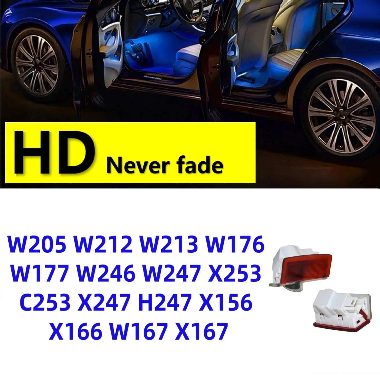 

HD For Mercedes Benz Led Car Door Projector Light GLA GLE GLC A GLB E C GLB Class W177 W205 W212 W213 X253 X156 W166 X247 X166